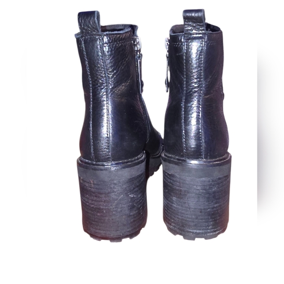 Black Genuine Leather Ankle Boots - Picture 5 of 8